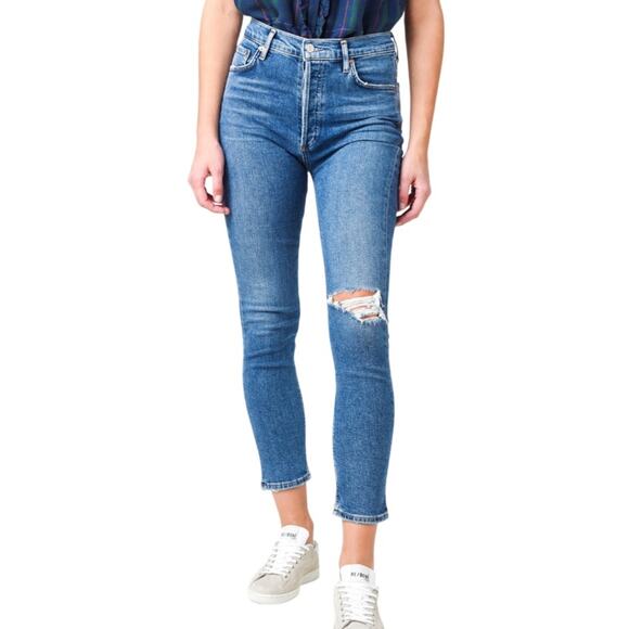 AGOLDE WOMEN'S NICO HIGH-RISE SLIM FIT JEAN SIZE 28 New - Picture 1 of 9